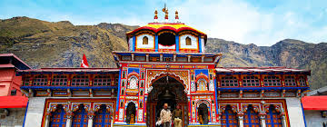 in this image, the famous Char Dham Yatra Badrinath Temple is shown
